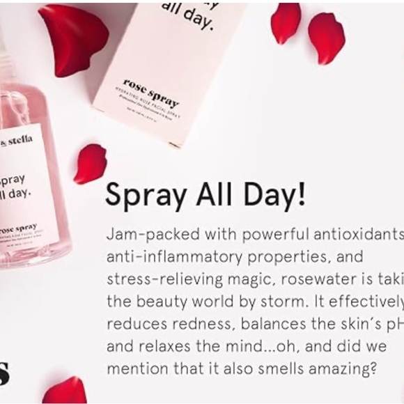 Rose water facial spray Grace & Stella new sealed - Picture 2 of 5